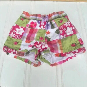 GYMBOREE Baby Girls Floral Patchwork Shorts Elastic Waist 12-18M Surf adventure